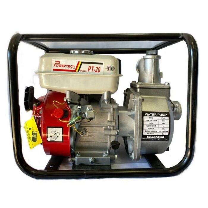 Motopompa a scoppio 4 tempi 6.5 hp prevalenza 30 mt powertech
